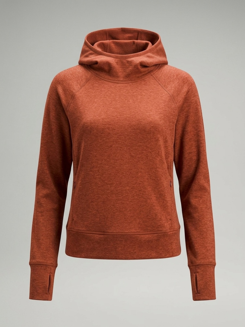Rust Old Navy Active Cozecore Go-Dry Burnt Orange Heather Pullover Hoodie XS